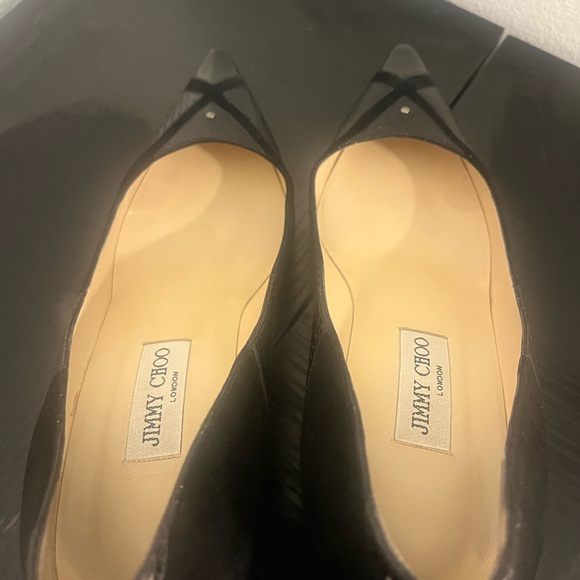 Jimmy Choo Black Snakeskin & Suede Pumps 👠 - Picture 4 of 11